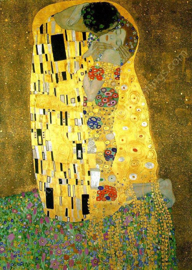 The Kiss by Gustav Klimt - Hand-Painted Oil Painting Reproduction