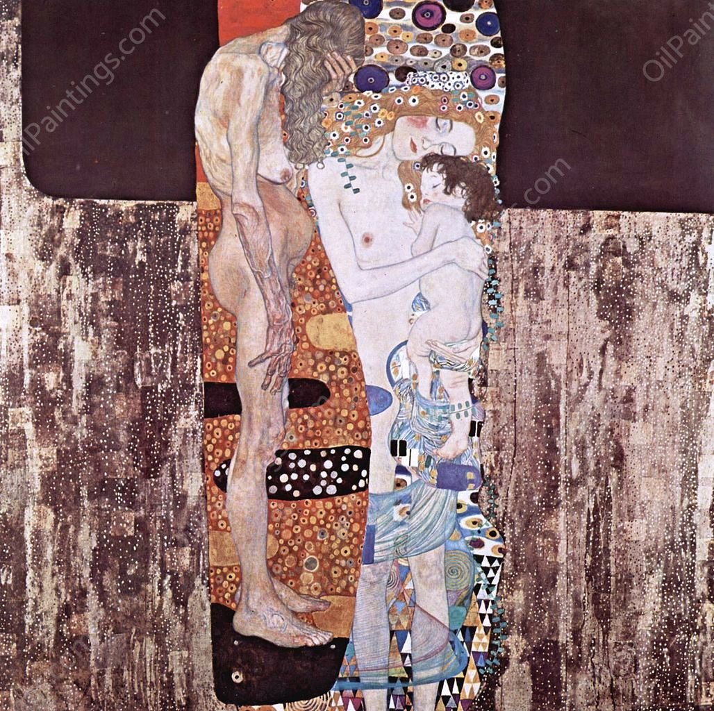 The Three Ages of Woman by Gustav Klimt - Hand-Painted Oil Painting Reproduction