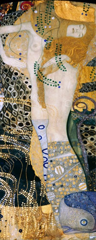 Water Snakes by Gustav Klimt - Hand-Painted Oil Painting Reproduction