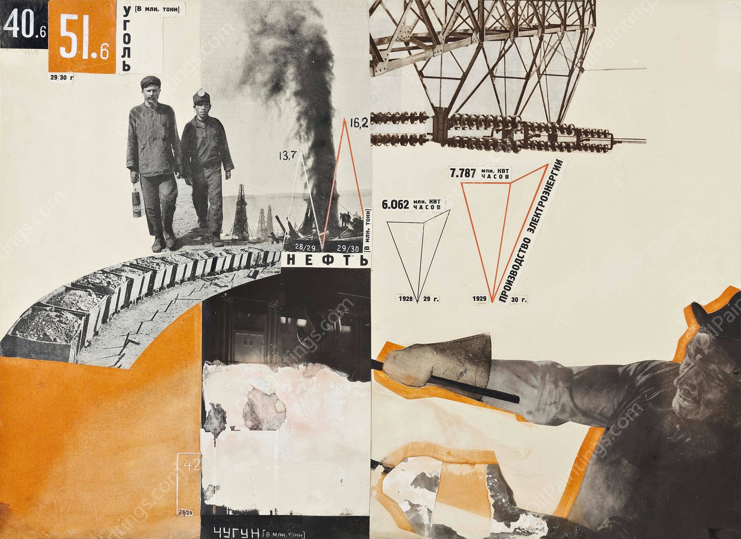 Plakatentwurf  by Gustav Klutsis - Hand-Painted Oil Painting Reproduction