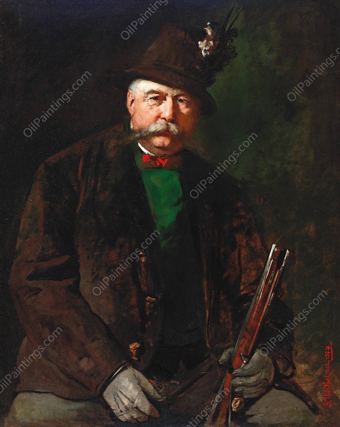 Portrat Nikolaus Graf TorOk de SzendrO by Gustav Wertheimer - Hand-Painted Oil Painting Reproduction