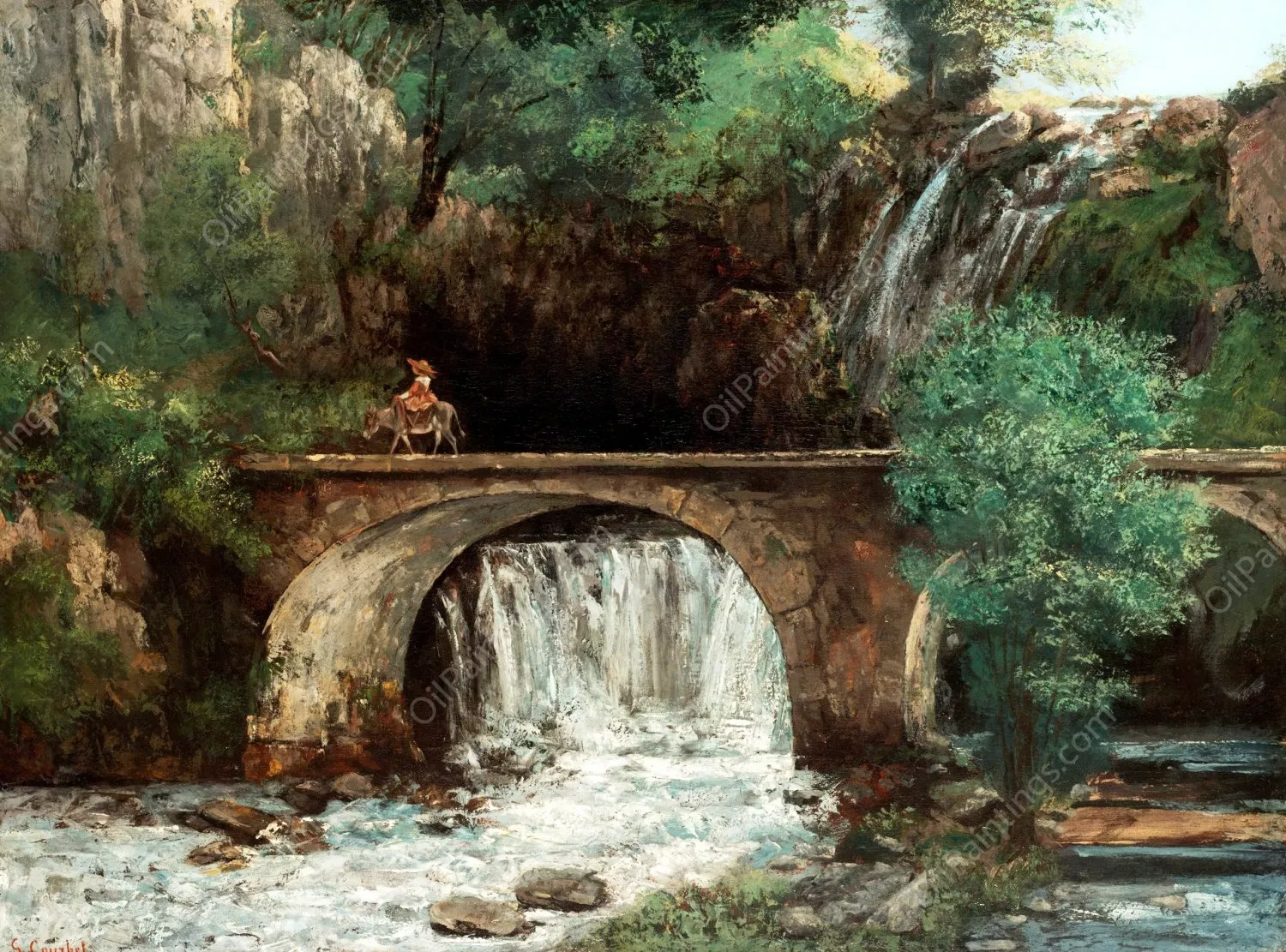 The Great Bridge by Gustave Courbet Oil Painting Reproduction For