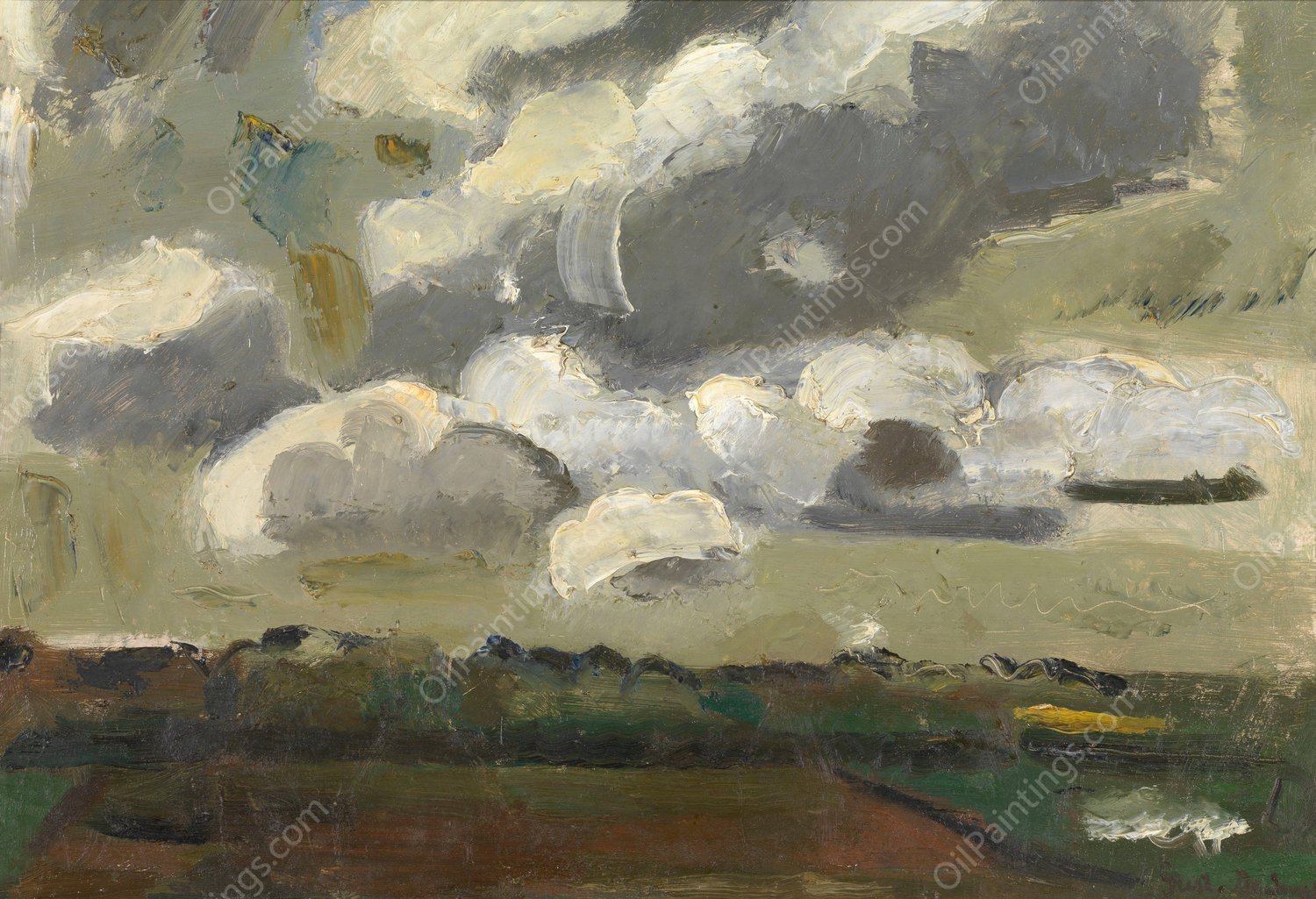 Clouds  by Gustave De Smet - Hand-Painted Oil Painting Reproduction