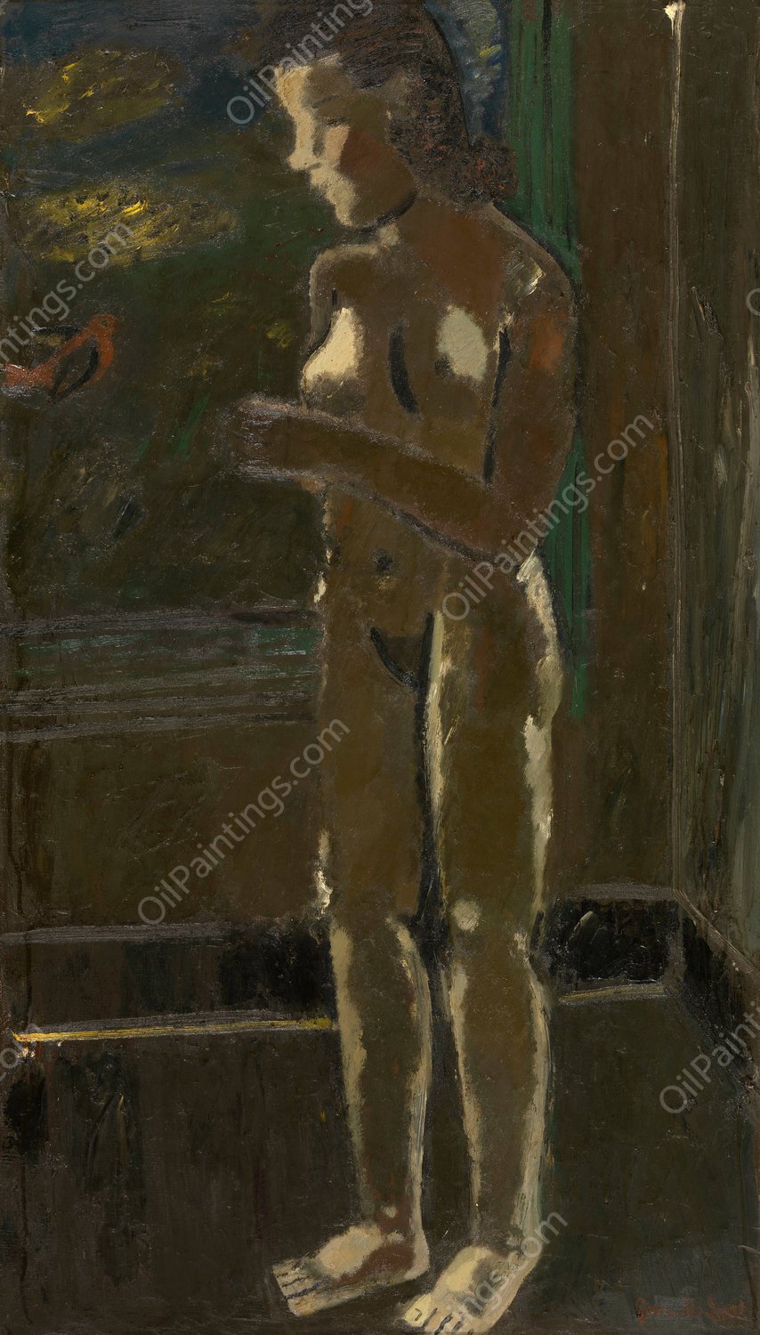 Standing Nude  by Gustave De Smet - Hand-Painted Oil Painting Reproduction