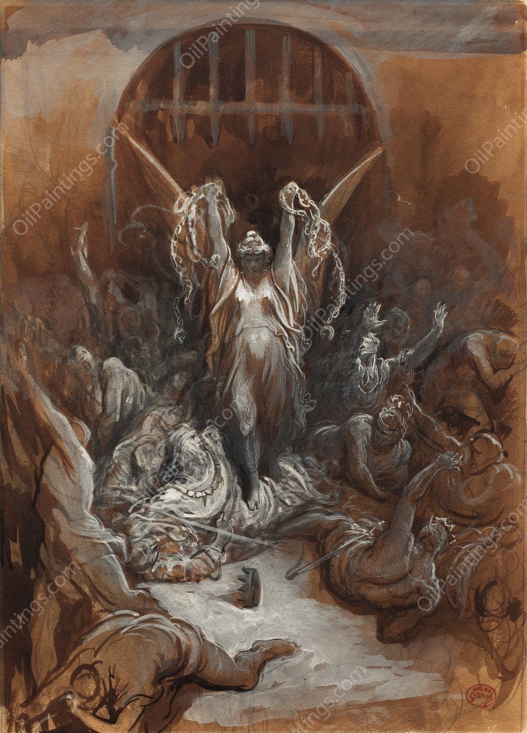 Liberty  by Gustave Dore - Hand-Painted Oil Painting Reproduction
