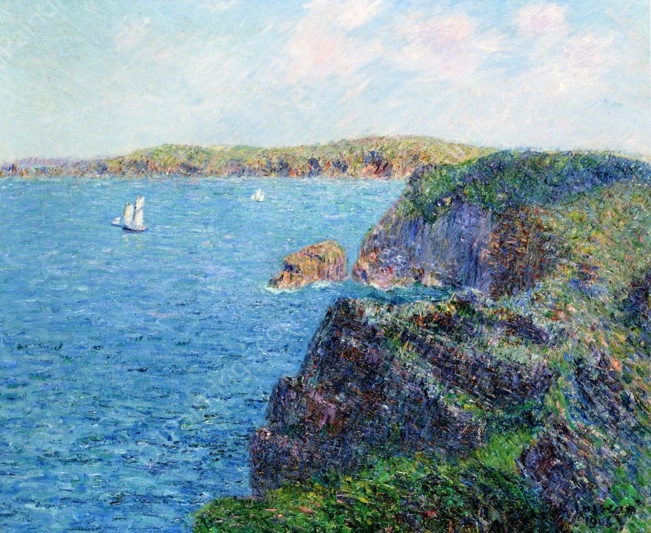 A Cove at Sevignies, Cap Frehel by Gustave Loiseau - Hand-Painted Oil Painting Reproduction