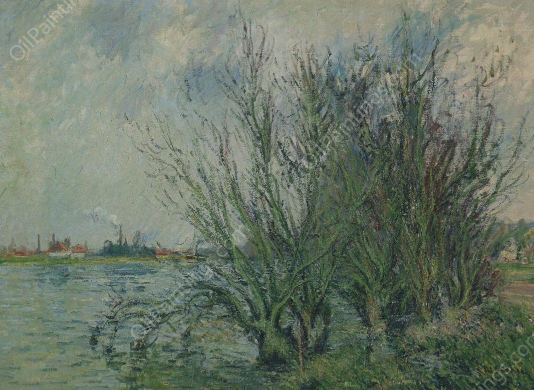 By the Oise River by Gustave Loiseau - Hand-Painted Oil Painting Reproduction