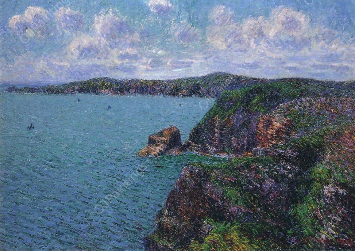 Cliffs at Cap Frehel by Gustave Loiseau - Hand-Painted Oil Painting Reproduction