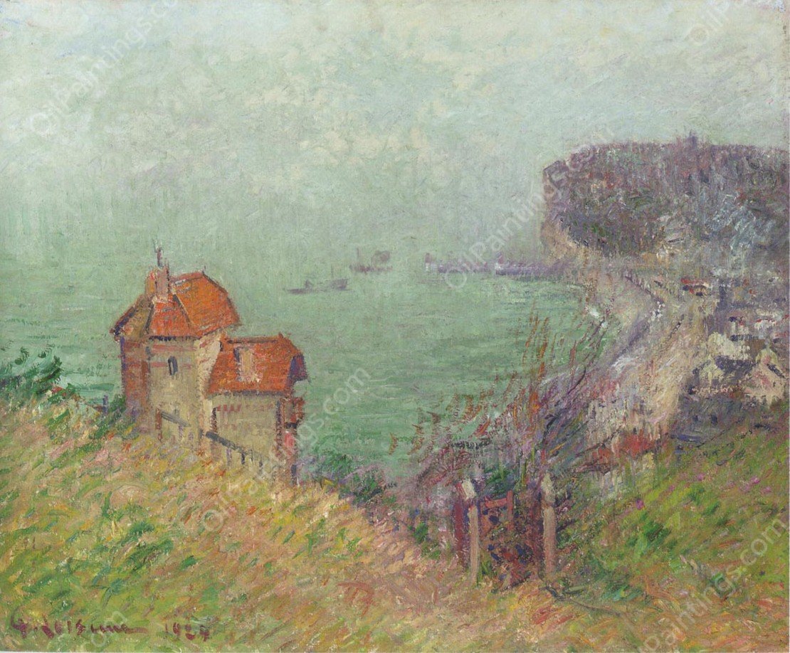 Fecamp - Gray Weather by Gustave Loiseau - Hand-Painted Oil Painting Reproduction