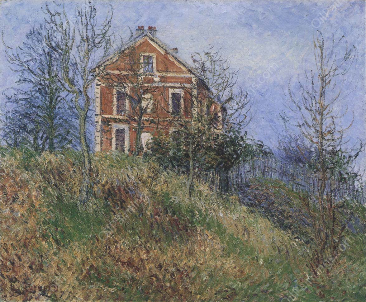 Red House near Port Marly by Gustave Loiseau - Hand-Painted Oil Painting Reproduction