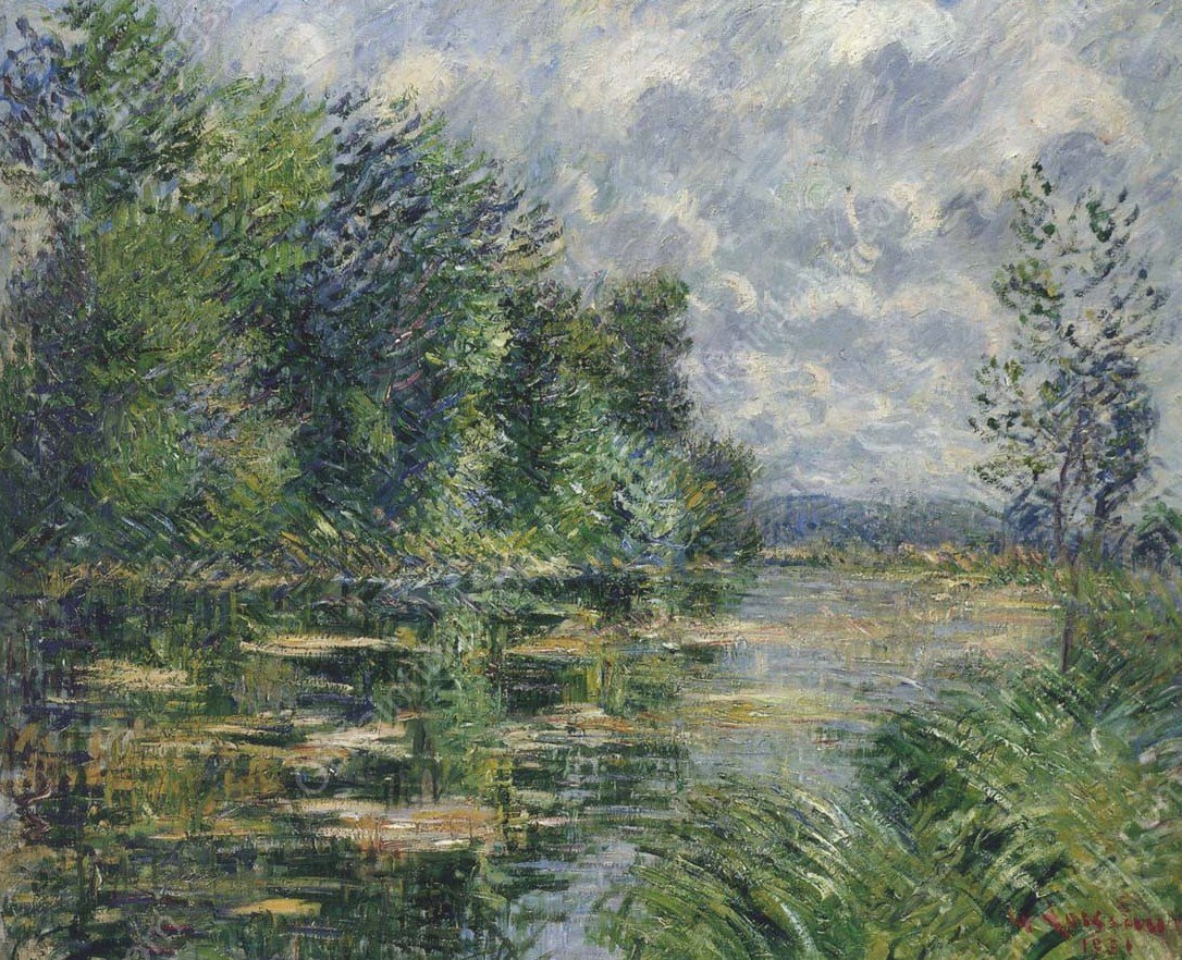 Small Arm of the Seine Near Connelle by Gustave Loiseau - Hand-Painted Oil Painting Reproduction