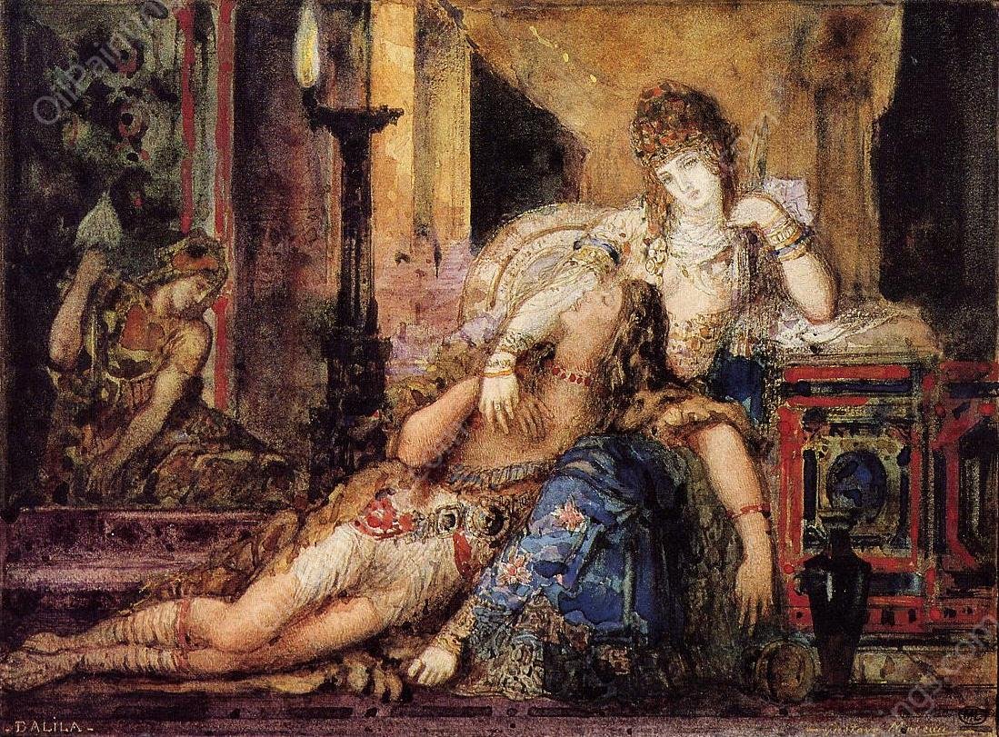 Samson and Dalila by Gustave Moreau - Hand-Painted Oil Painting Reproduction