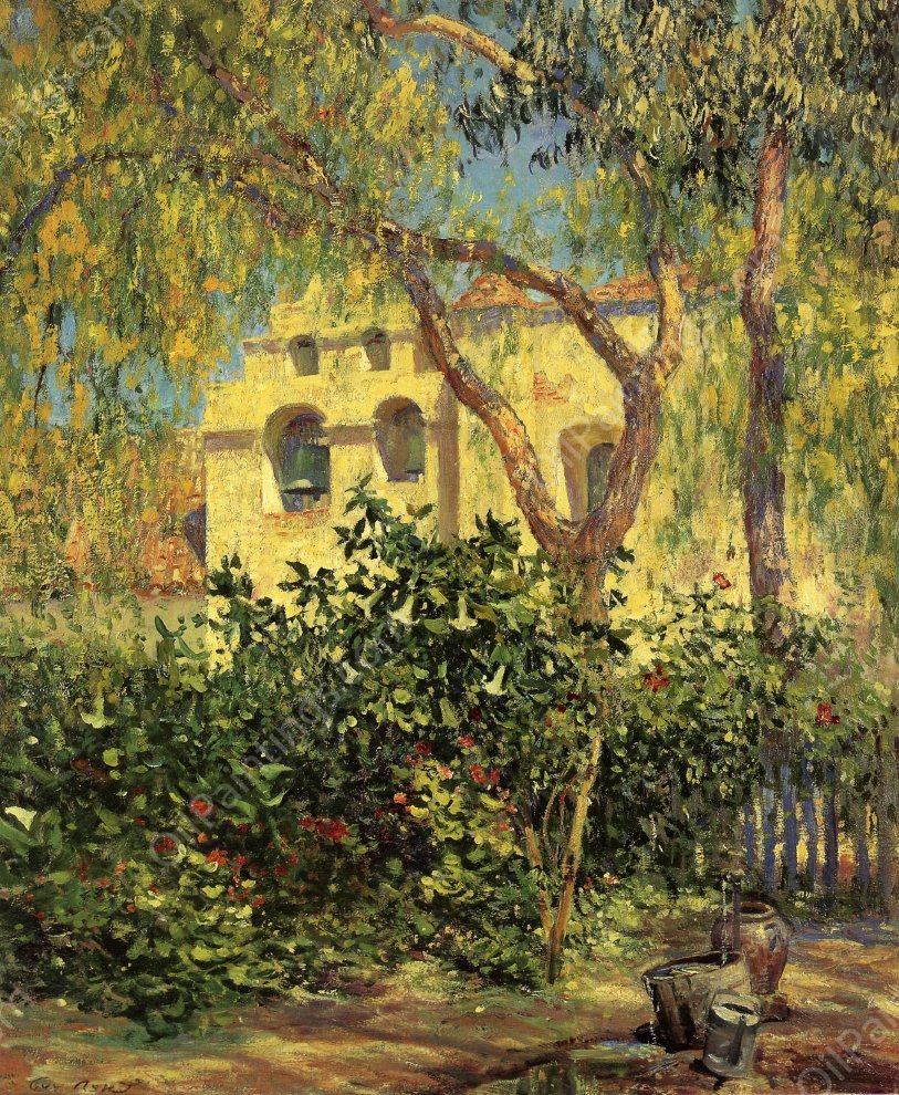 San Gabriel Mission by Guy Orlando Rose - Hand-Painted Oil Painting Reproduction