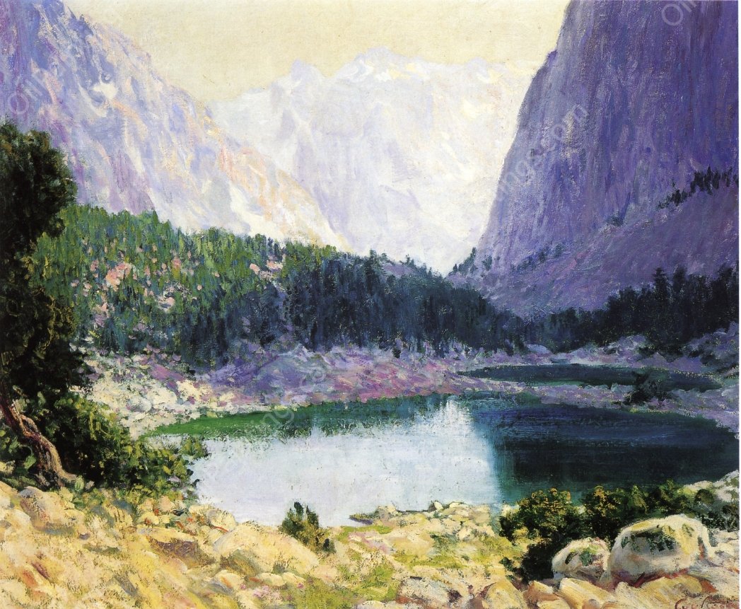 Twin Lakes, High Sierra by Guy Orlando Rose - Hand-Painted Oil Painting Reproduction