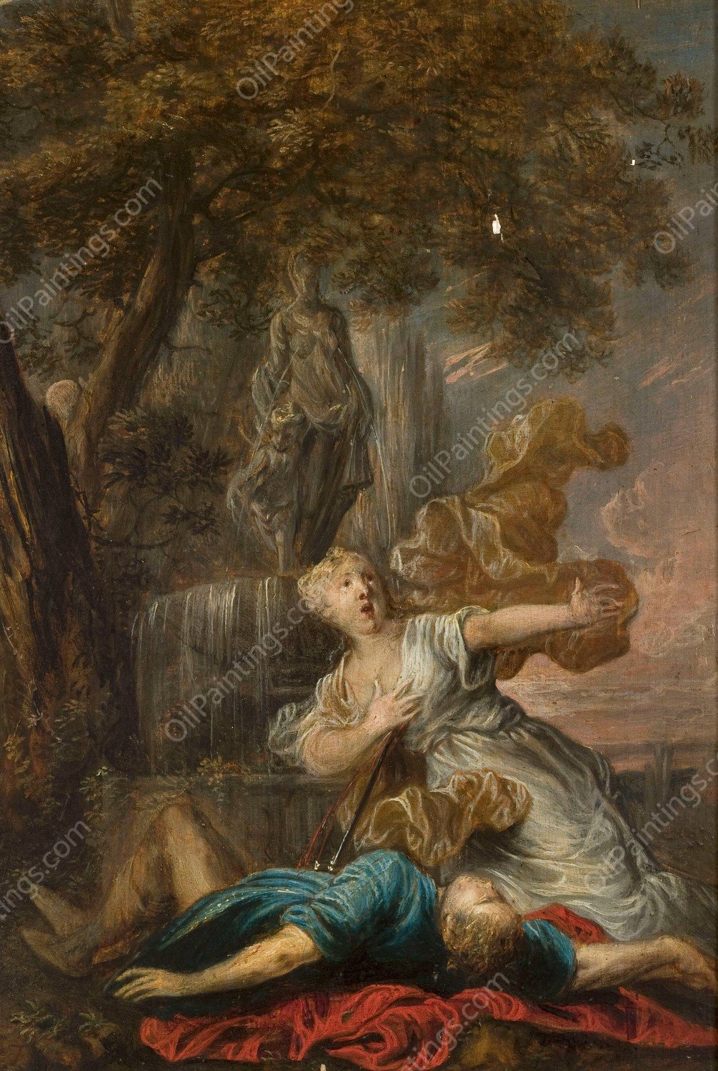 Pyramus and Thisbe by Gysbrecht Thys - Hand-Painted Oil Painting Reproduction