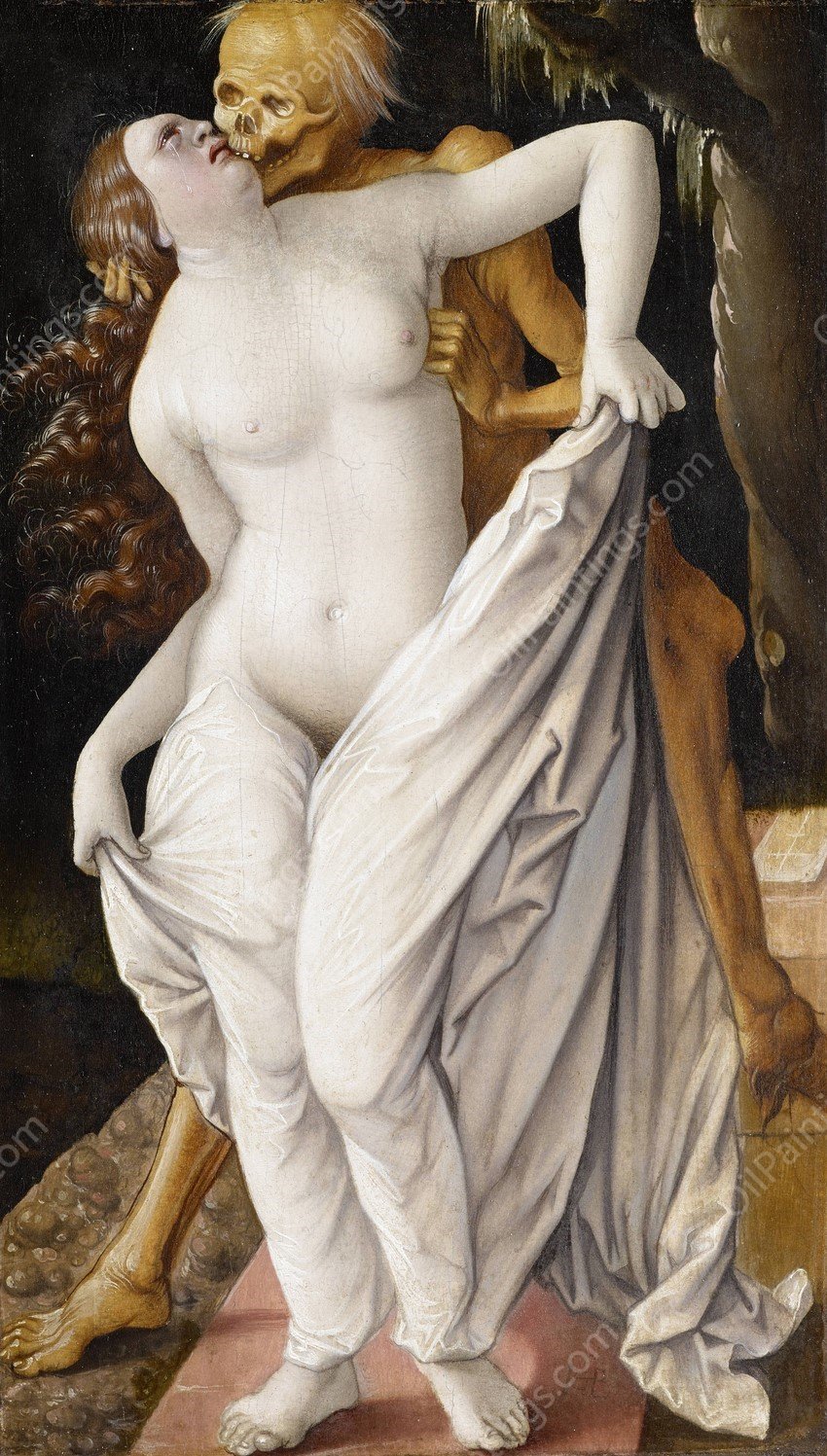 Death and the Woman  by Hans Baldung - Hand-Painted Oil Painting Reproduction