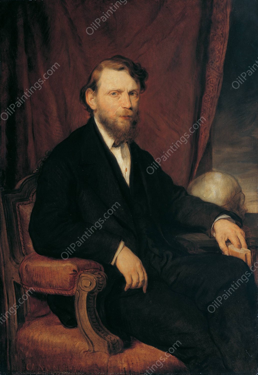 Der Arzt Professor Moriz Benedikt  by Hans Canon - Hand-Painted Oil Painting Reproduction