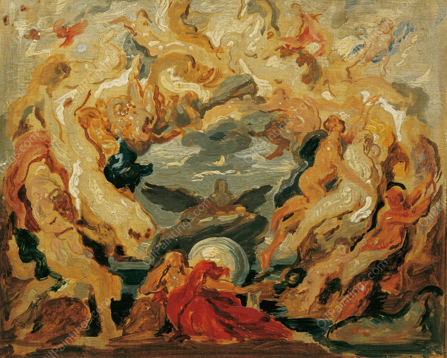 Der Kreislauf des Lebens  by Hans Canon - Hand-Painted Oil Painting Reproduction