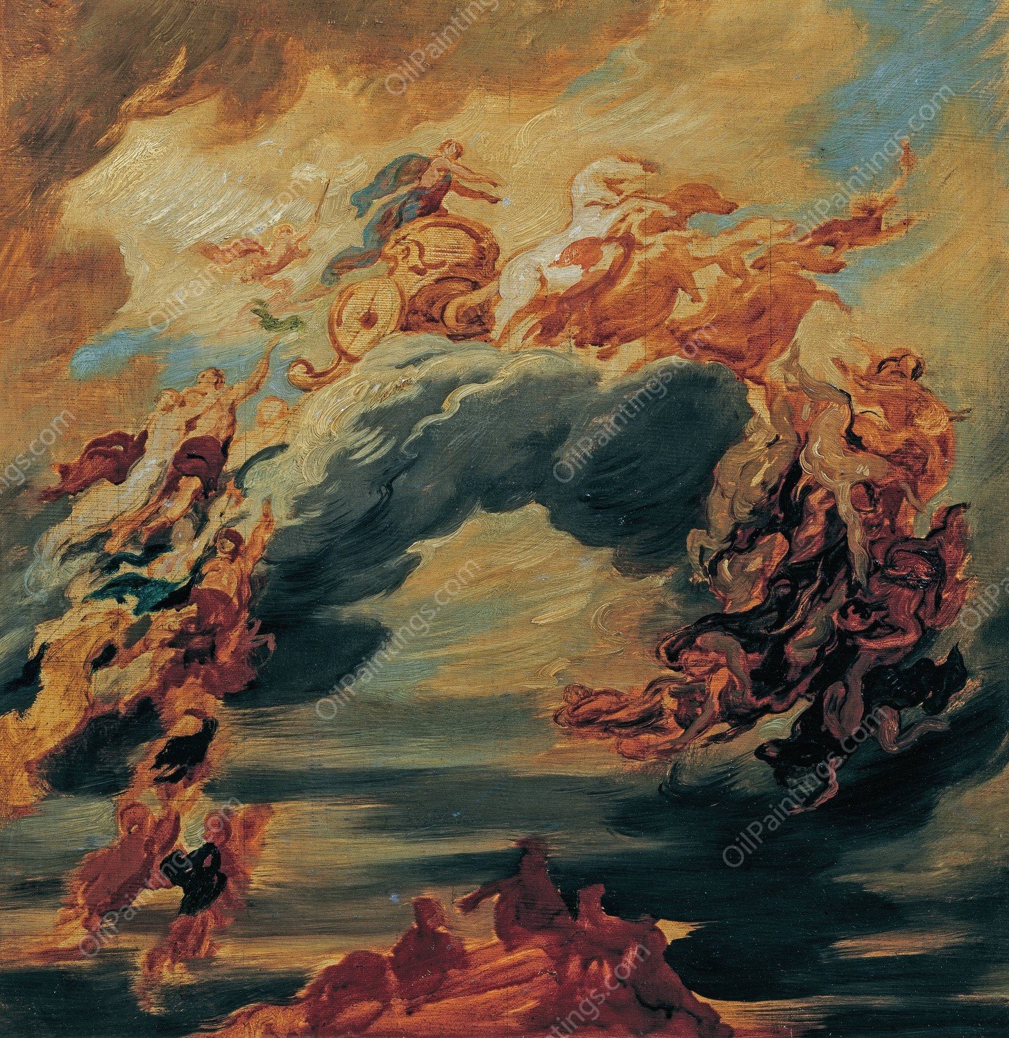 Der Sieg des Lichtes uber die Finsternis  by Hans Canon - Hand-Painted Oil Painting Reproduction