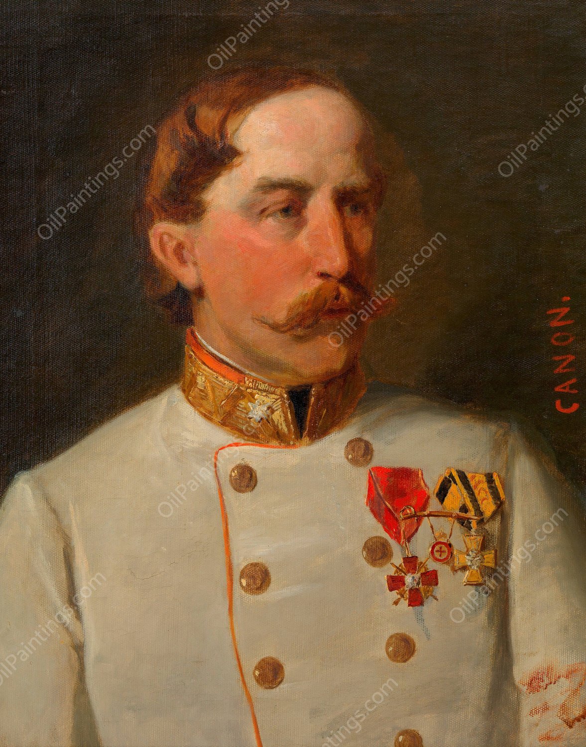 Karl Ludwig Freiherr von SchOnnermark  by Hans Canon - Hand-Painted Oil Painting Reproduction
