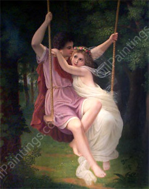 The Swing by Hans Heinrich Bebie - Hand-Painted Oil Painting Reproduction