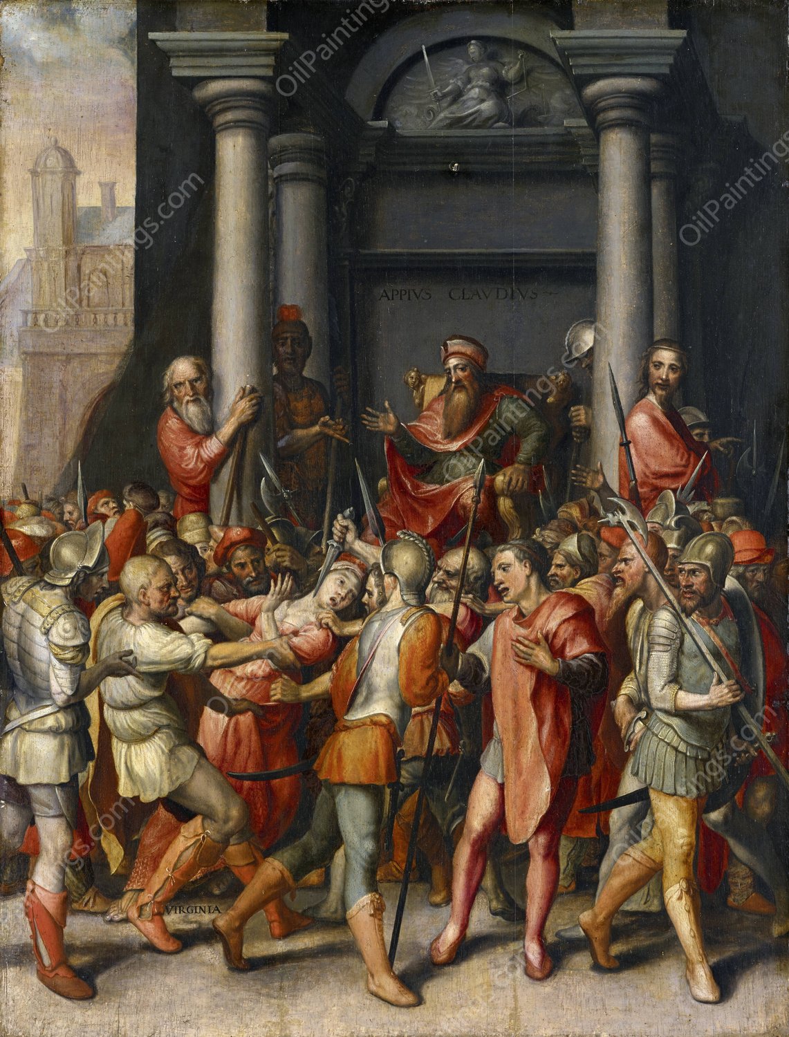 Death of Virginia by Hans Holbein The Younger - Hand-Painted Oil Painting Reproduction