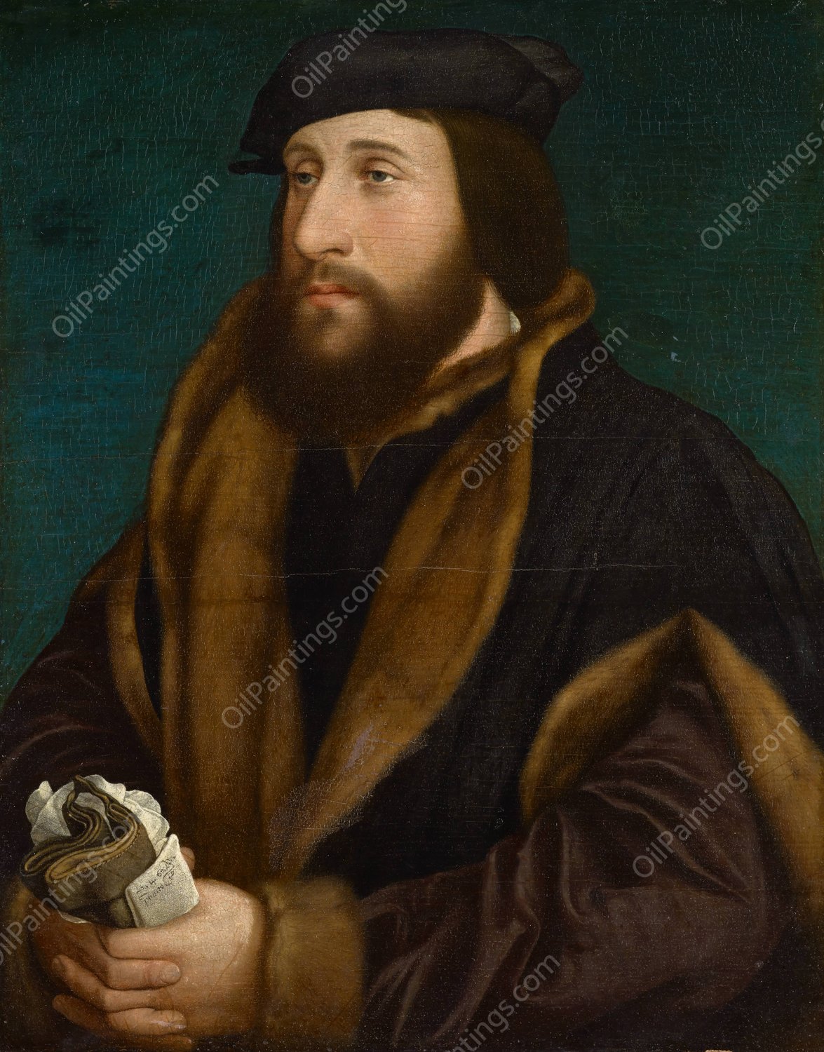 Portrait of an Englishman or Scotsman  by Hans Holbein The Younger - Hand-Painted Oil Painting Reproduction