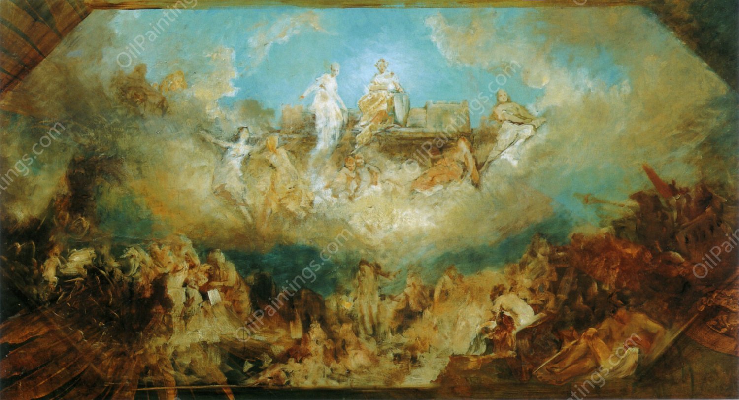 Die Versenkung des Nibelungenhortes in den Rhein by Hans Makart - Hand-Painted Oil Painting Reproduction
