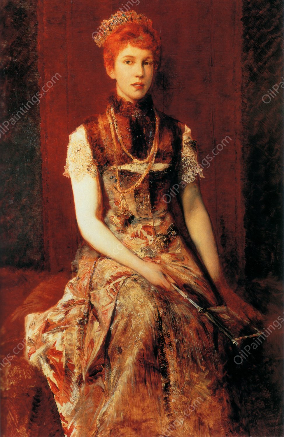 Dora Fournier-Gabillon by Hans Makart - Hand-Painted Oil Painting Reproduction