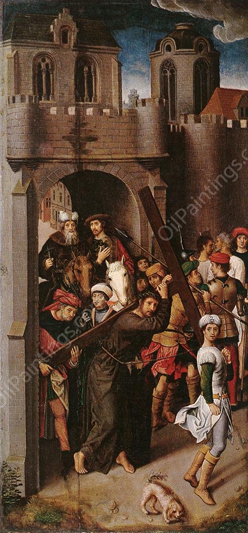 Carrying the Cross by Hans Memling - Hand-Painted Oil Painting Reproduction
