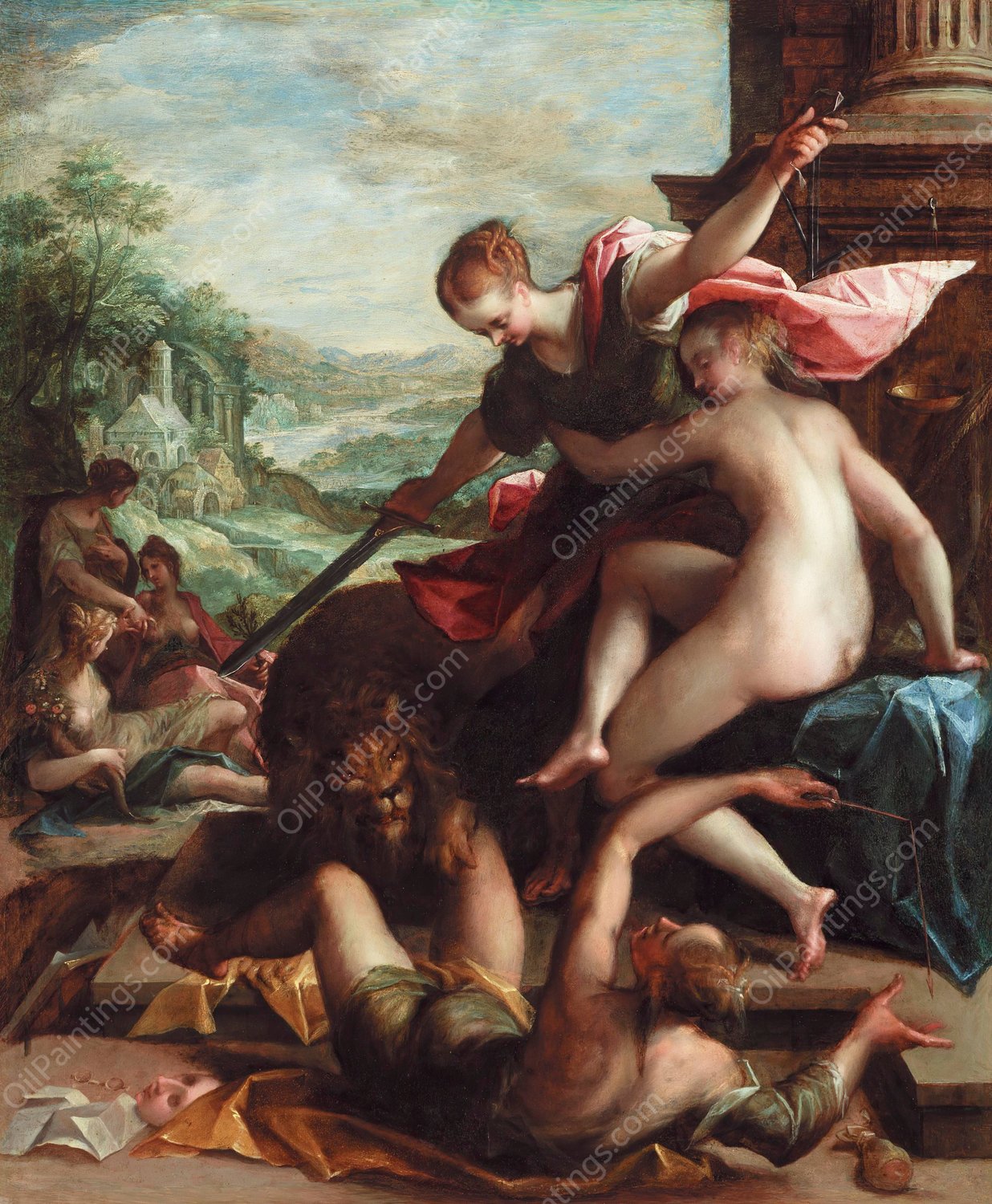 The Triumph of Truth  by Hans Von Aachen - Hand-Painted Oil Painting Reproduction