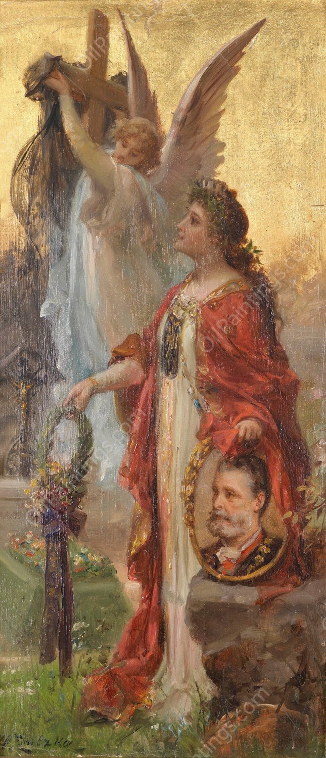 Apotheose auf Dr Karl Lueger by Hans Zatzka - Hand-Painted Oil Painting Reproduction