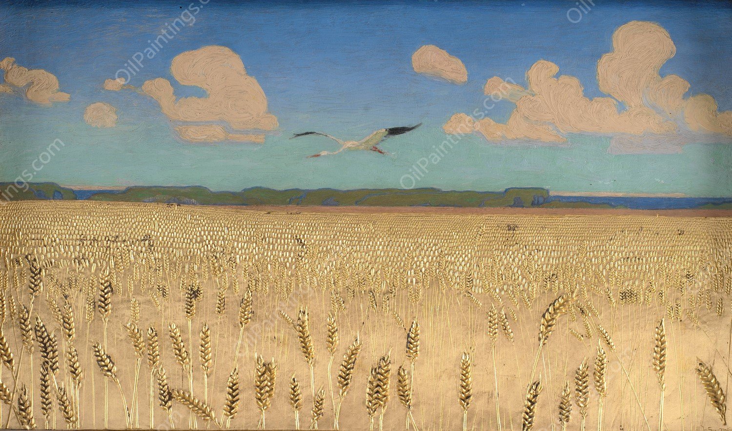 Danish Landscape  by Harald Slott-Moller - Hand-Painted Oil Painting Reproduction