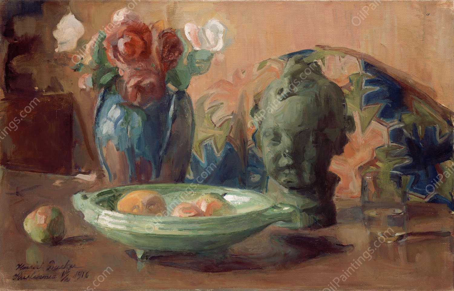 Still Life  by Harriet Backer - Hand-Painted Oil Painting Reproduction