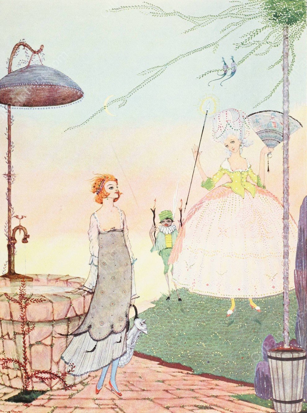 Am i come hither to serve you with water, pray  by Harry Clarke - Hand-Painted Oil Painting Reproduction