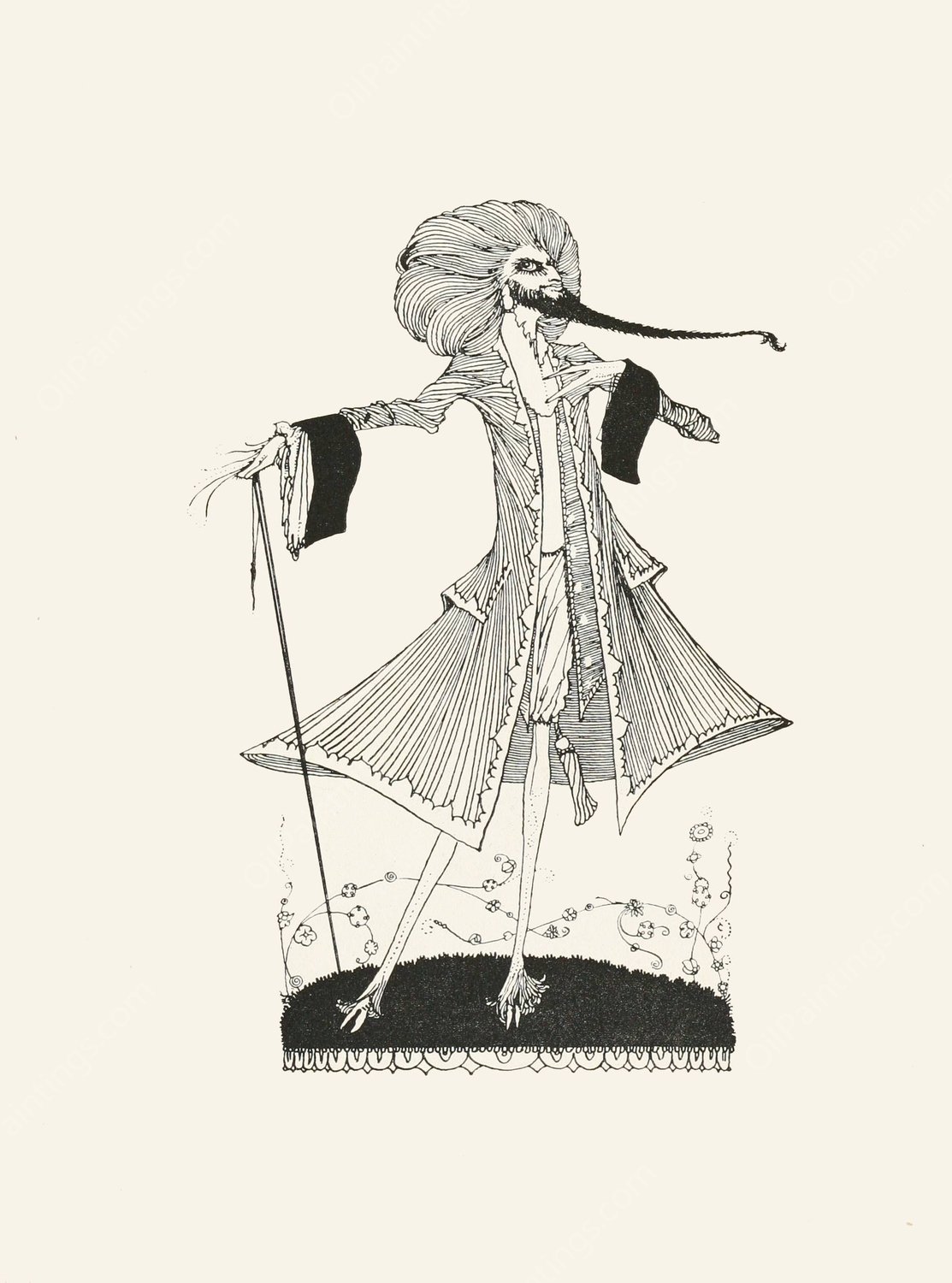 Blue Beard  by Harry Clarke - Hand-Painted Oil Painting Reproduction