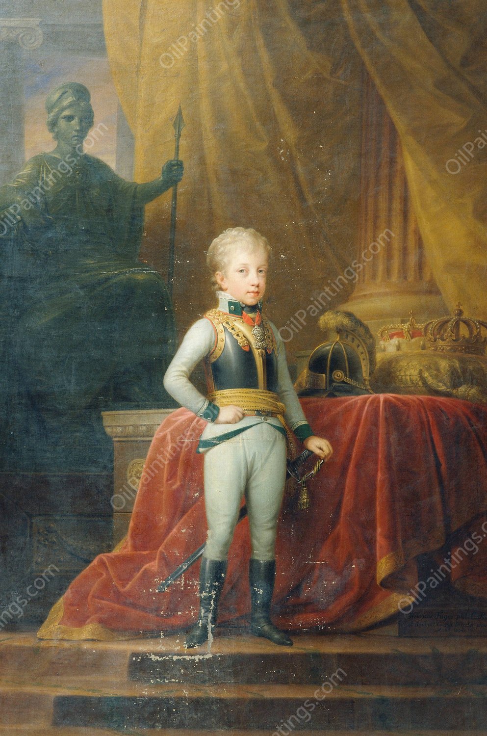 Erzherzog Ferdinand als Kind  by Heinrich Friedrich Fuger - Hand-Painted Oil Painting Reproduction
