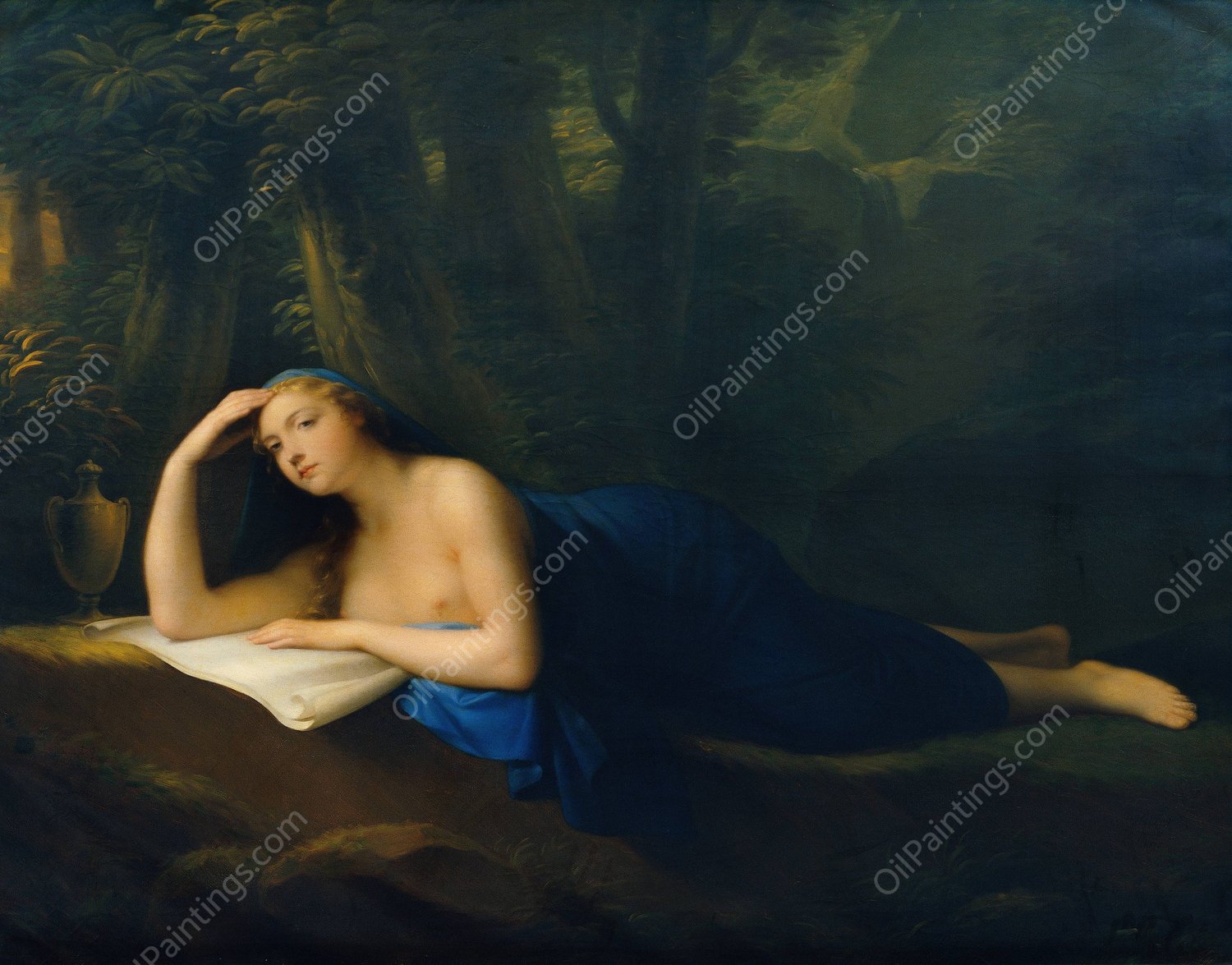 The Penitent Magdalena  by Heinrich Friedrich Fuger - Hand-Painted Oil Painting Reproduction