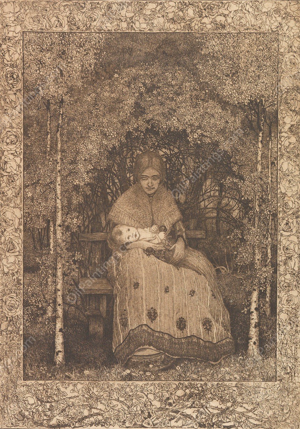 Erster Sommer  by Heinrich Vogeler - Hand-Painted Oil Painting Reproduction