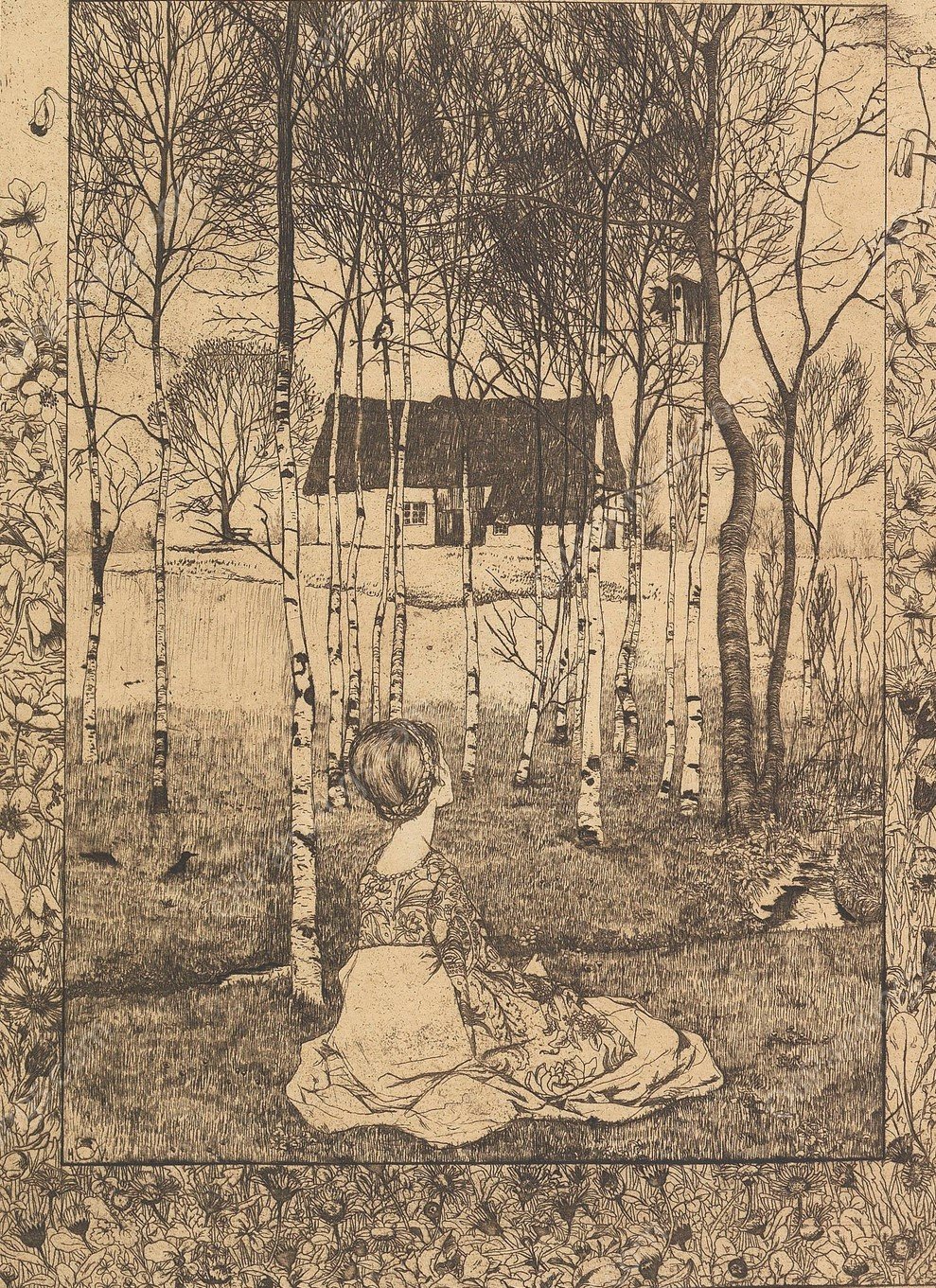 Fruhling  by Heinrich Vogeler - Hand-Painted Oil Painting Reproduction