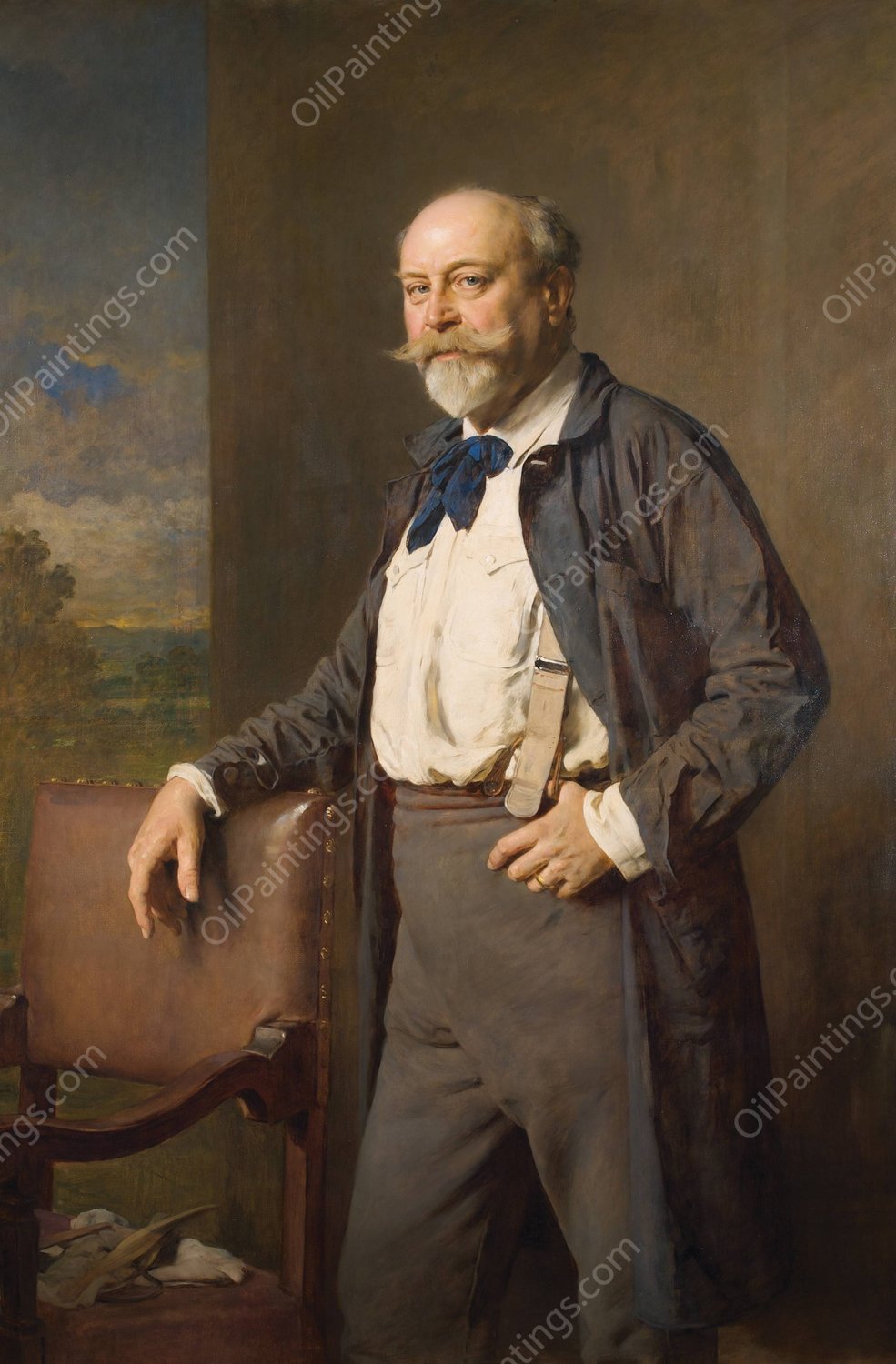 Der Bildhauer Rudolf Weyr  by Heinrich Von Angeli - Hand-Painted Oil Painting Reproduction