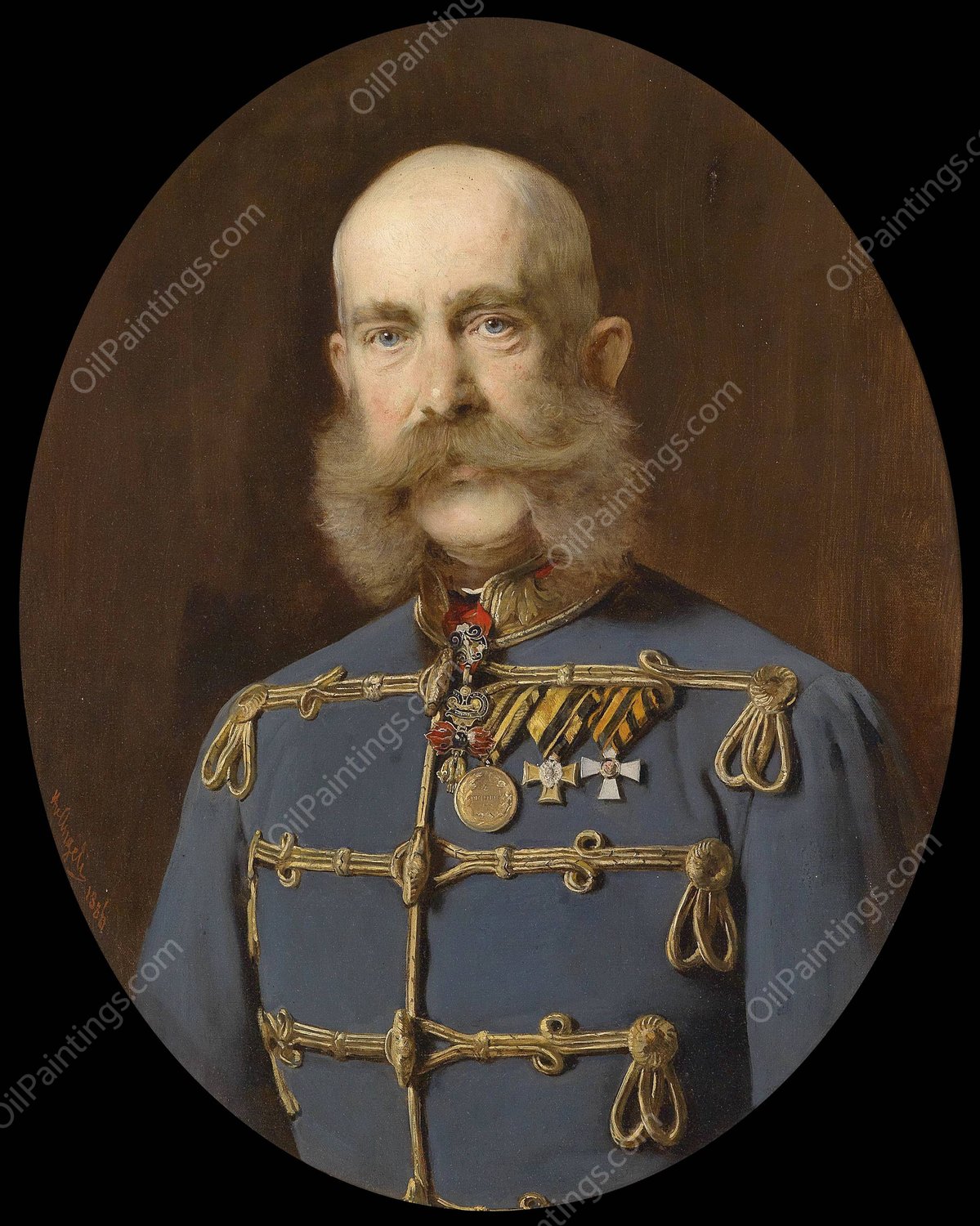 Kaiser Franz Joseph  by Heinrich Von Angeli - Hand-Painted Oil Painting Reproduction