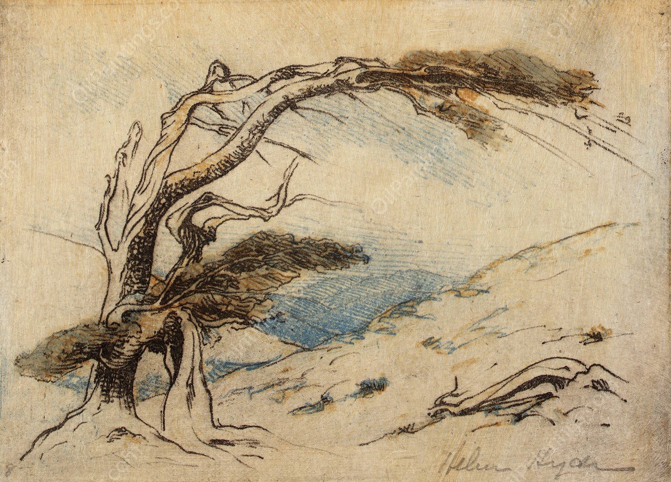 Survival Of The Fittest  by Helen Hyde - Hand-Painted Oil Painting Reproduction