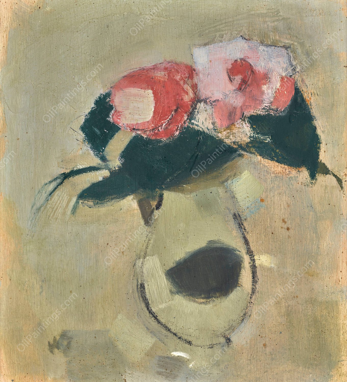 Camellias by Helene Schjerfbeck - Hand-Painted Oil Painting Reproduction