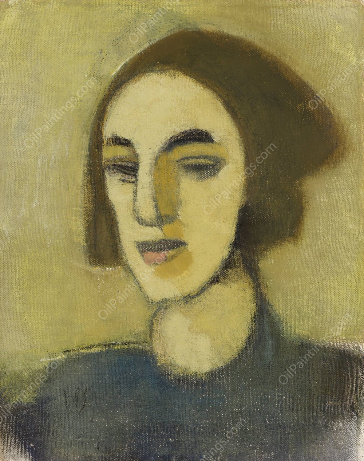 Girl from Loviisa  by Helene Schjerfbeck - Hand-Painted Oil Painting Reproduction