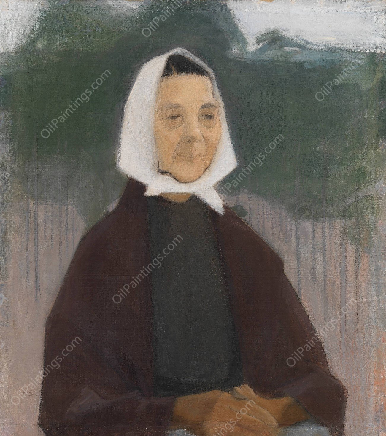 Granny  by Helene Schjerfbeck - Hand-Painted Oil Painting Reproduction