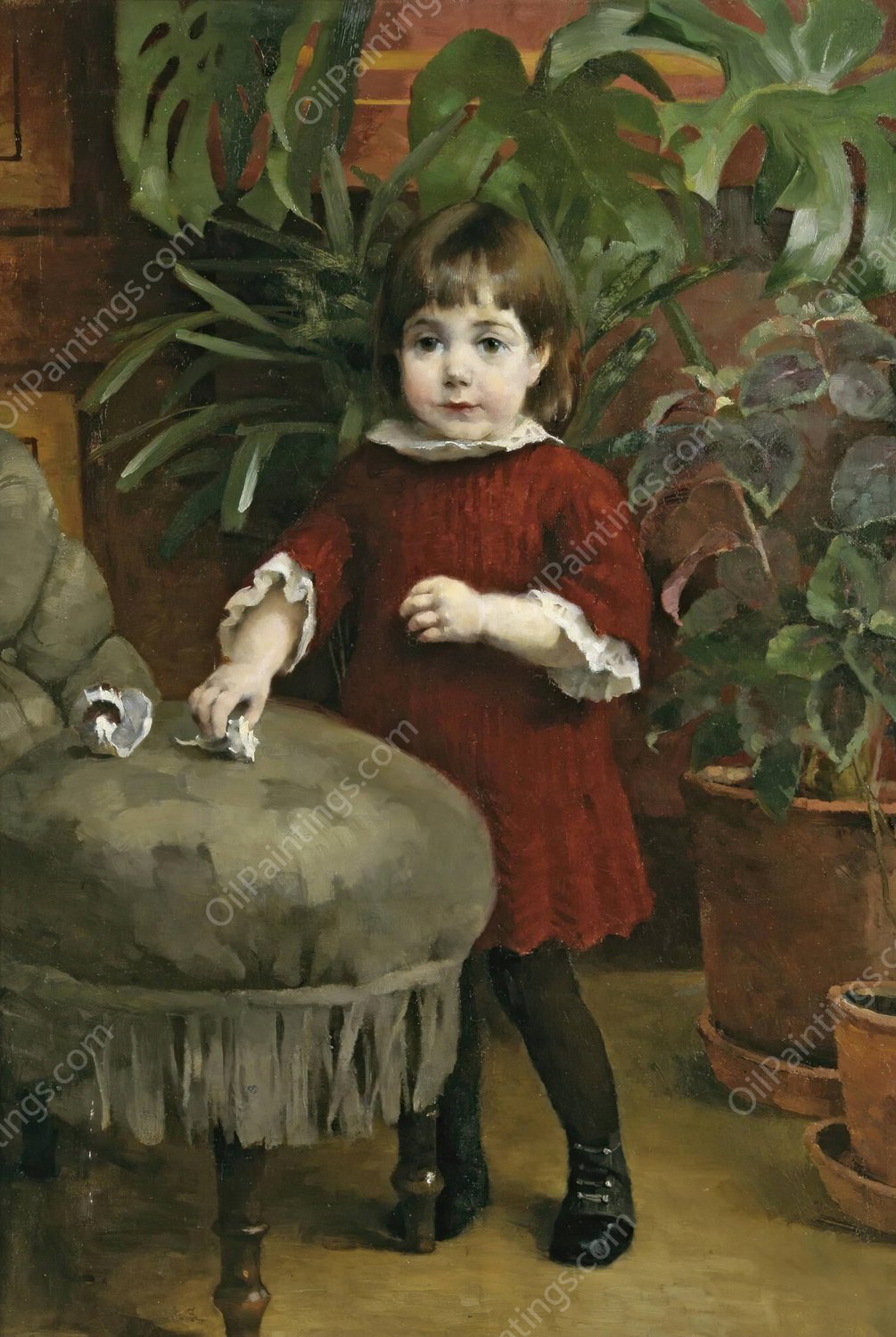 Little Gudrun by Helene Schjerfbeck - Hand-Painted Oil Painting Reproduction