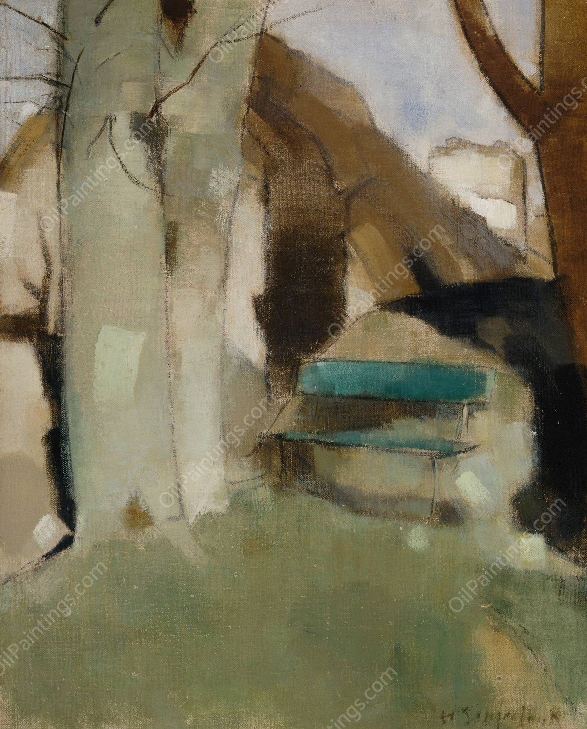 Shadow on the Wall II  by Helene Schjerfbeck - Hand-Painted Oil Painting Reproduction