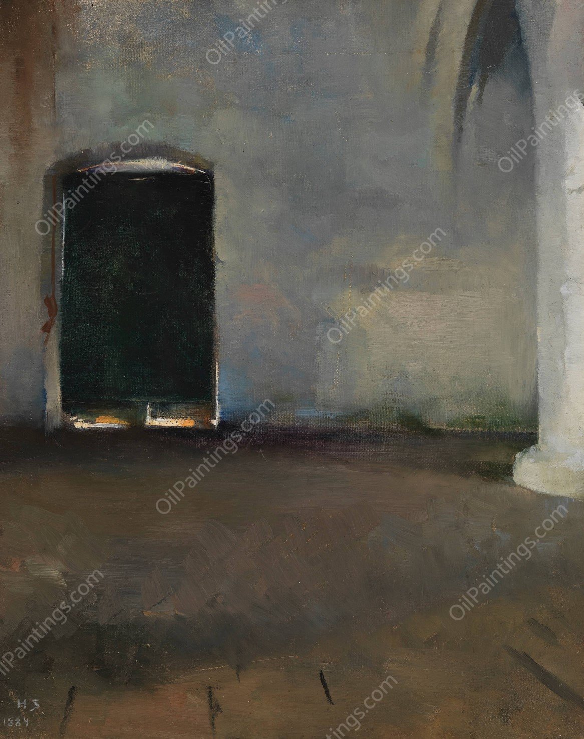 The Door  by Helene Schjerfbeck - Hand-Painted Oil Painting Reproduction