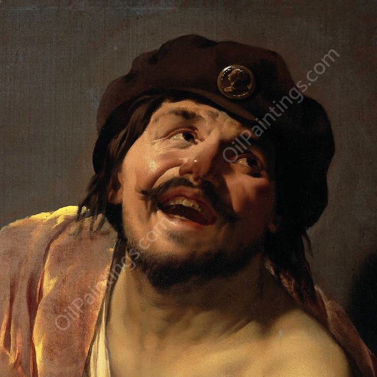 Democritus Detail by Hendrick Terbrugghen - Hand-Painted Oil Painting Reproduction
